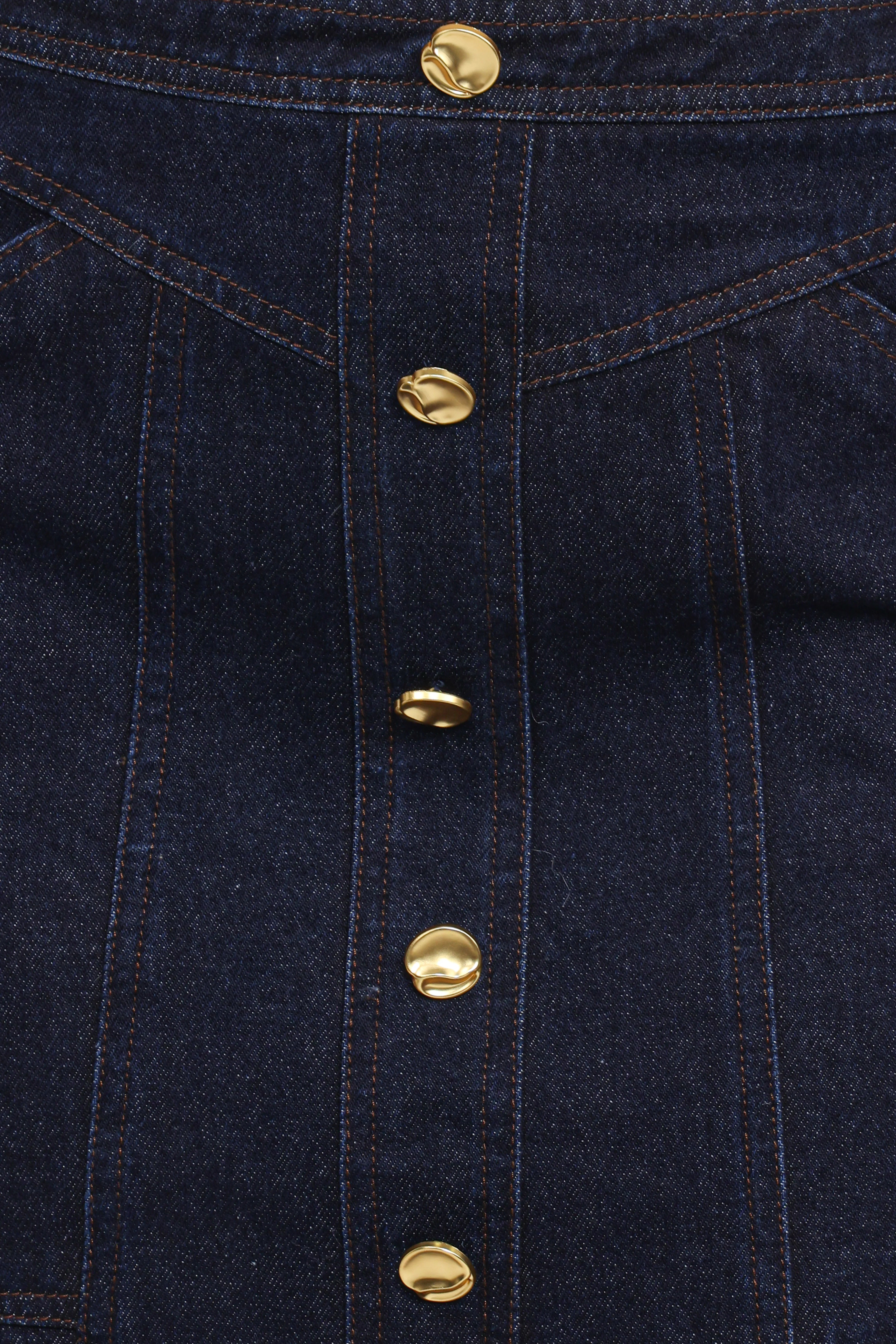 Narla Mini Skirt Dark Denim