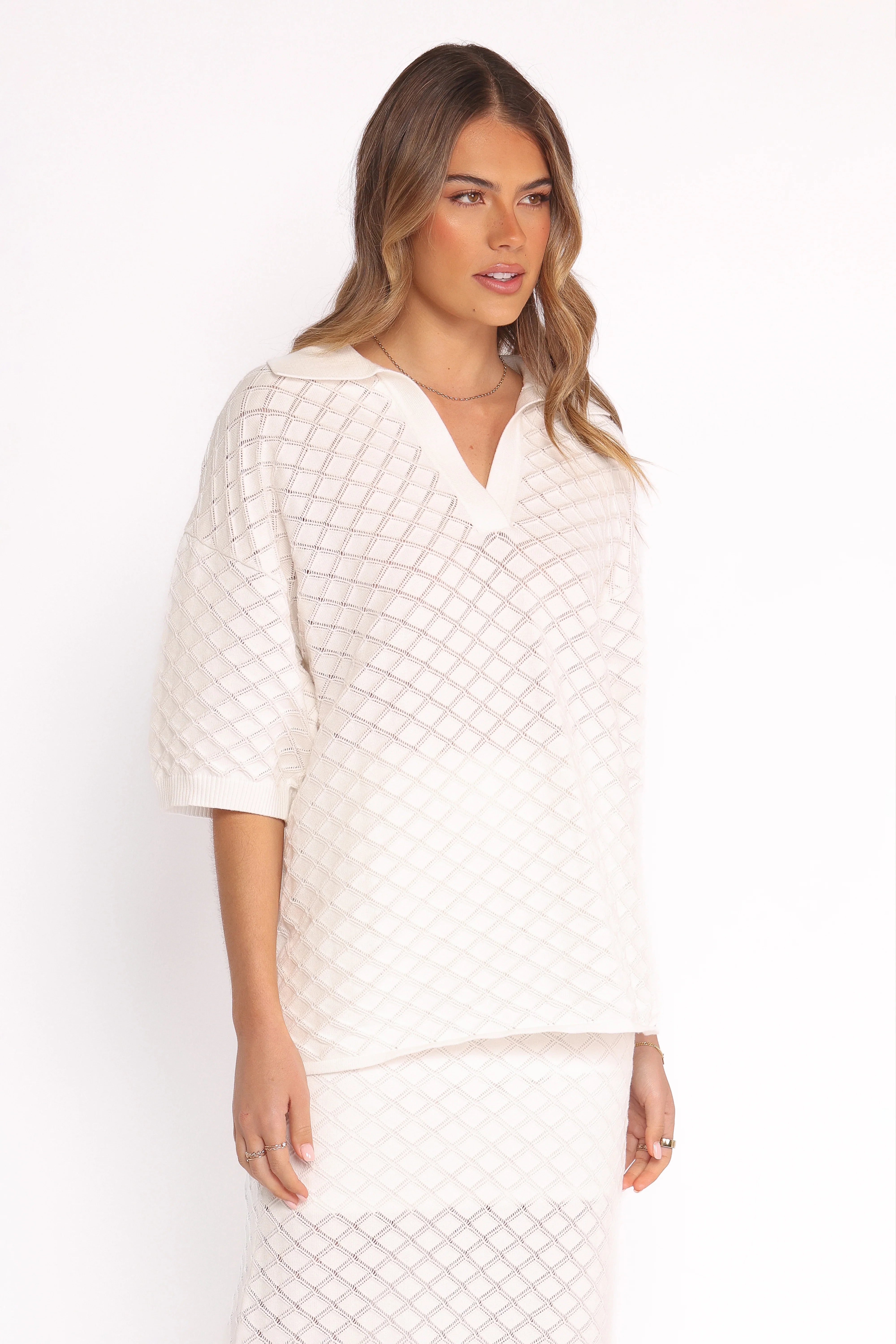 Meera Top White