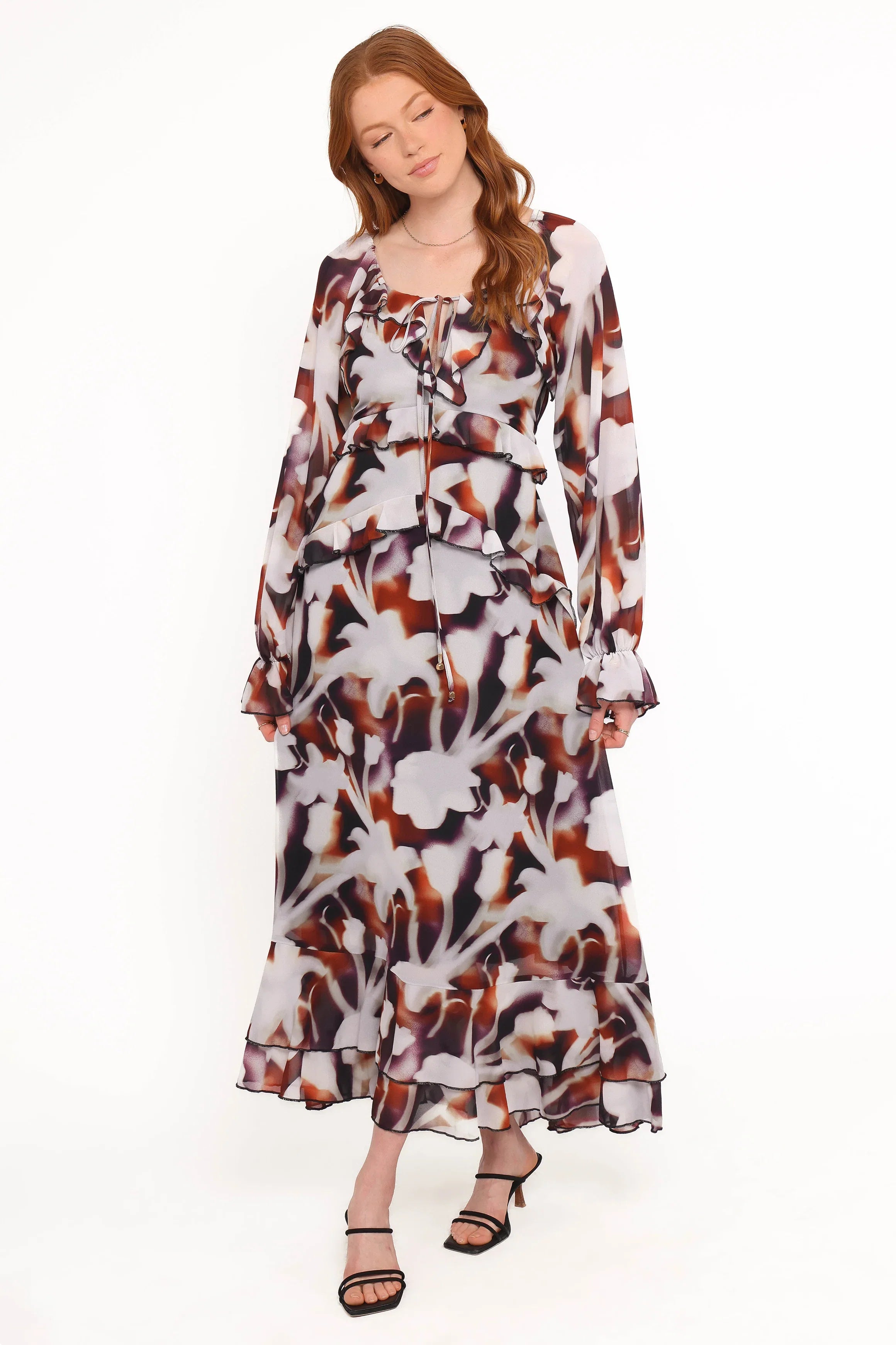 Kasey Maxi Dress Blurred Floral