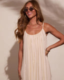 Onda Striped Metallic Maxi Dress