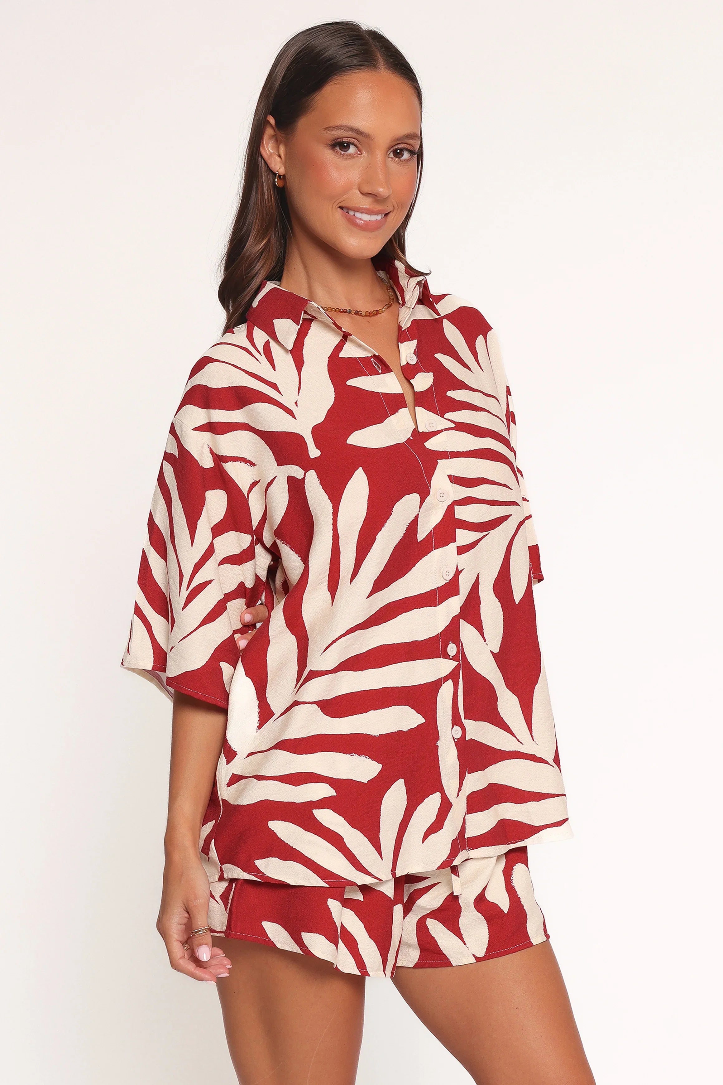 Lilo Short Set Red Palm Print