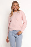 Orlenda Heart Knit Sweater Pale Pink