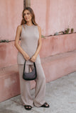 Ellory Knitted Pant Set Taupe Marle