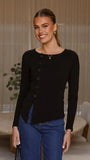 Addison Long Sleeve Top Black