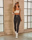 Margot Contrast Trim Sports Bra
