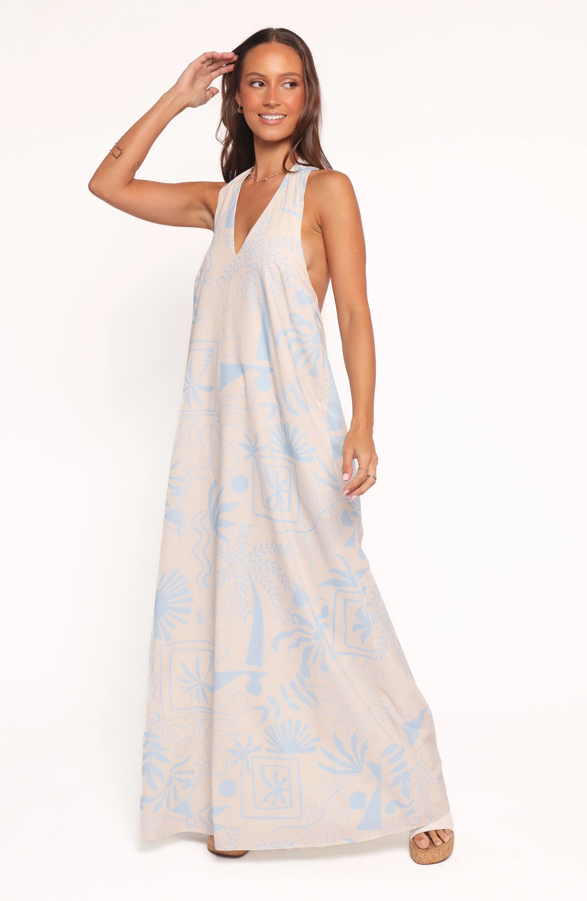 Naida Maxi Dress Blue Soleil