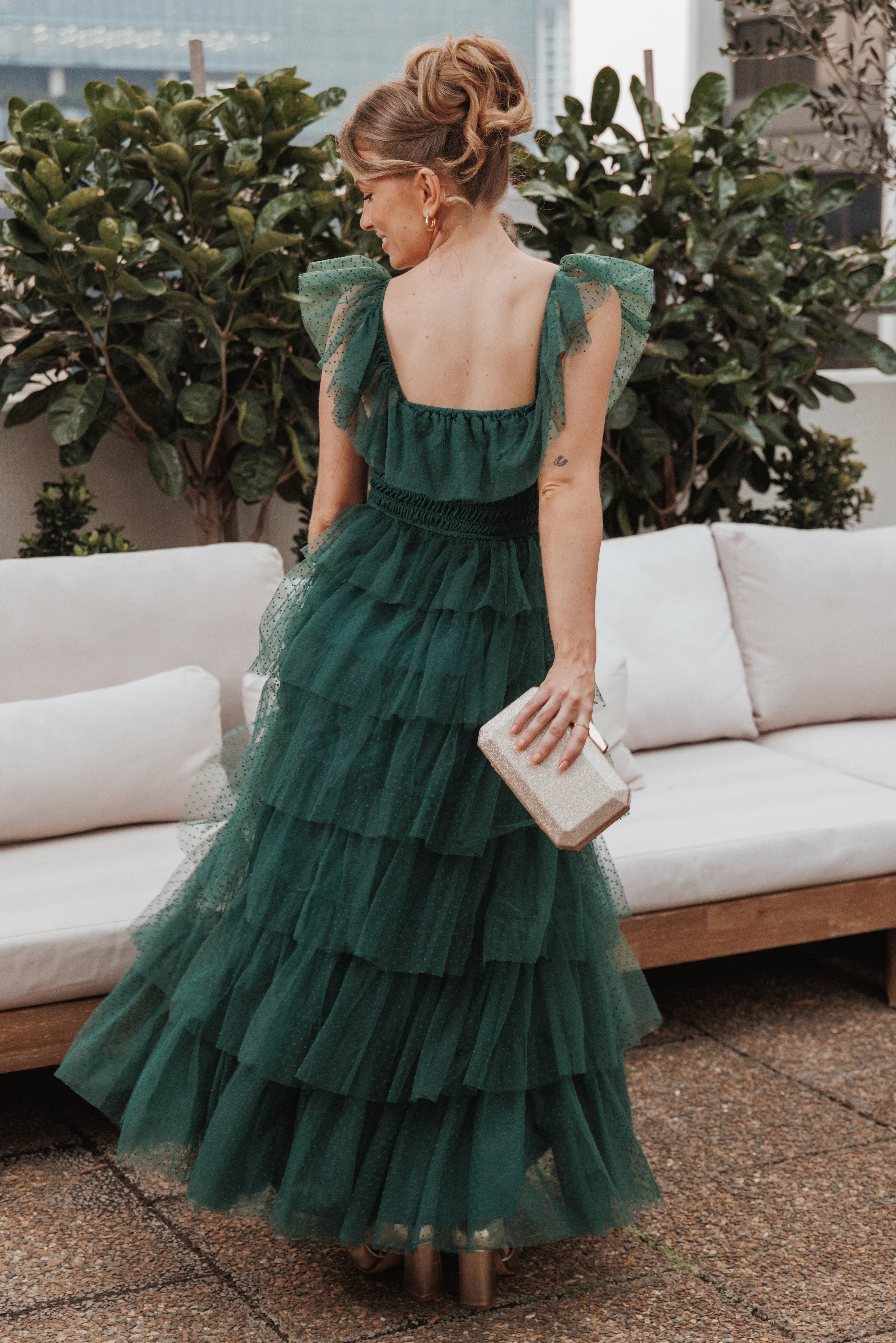 Belle Maxi Dress Hunter Green