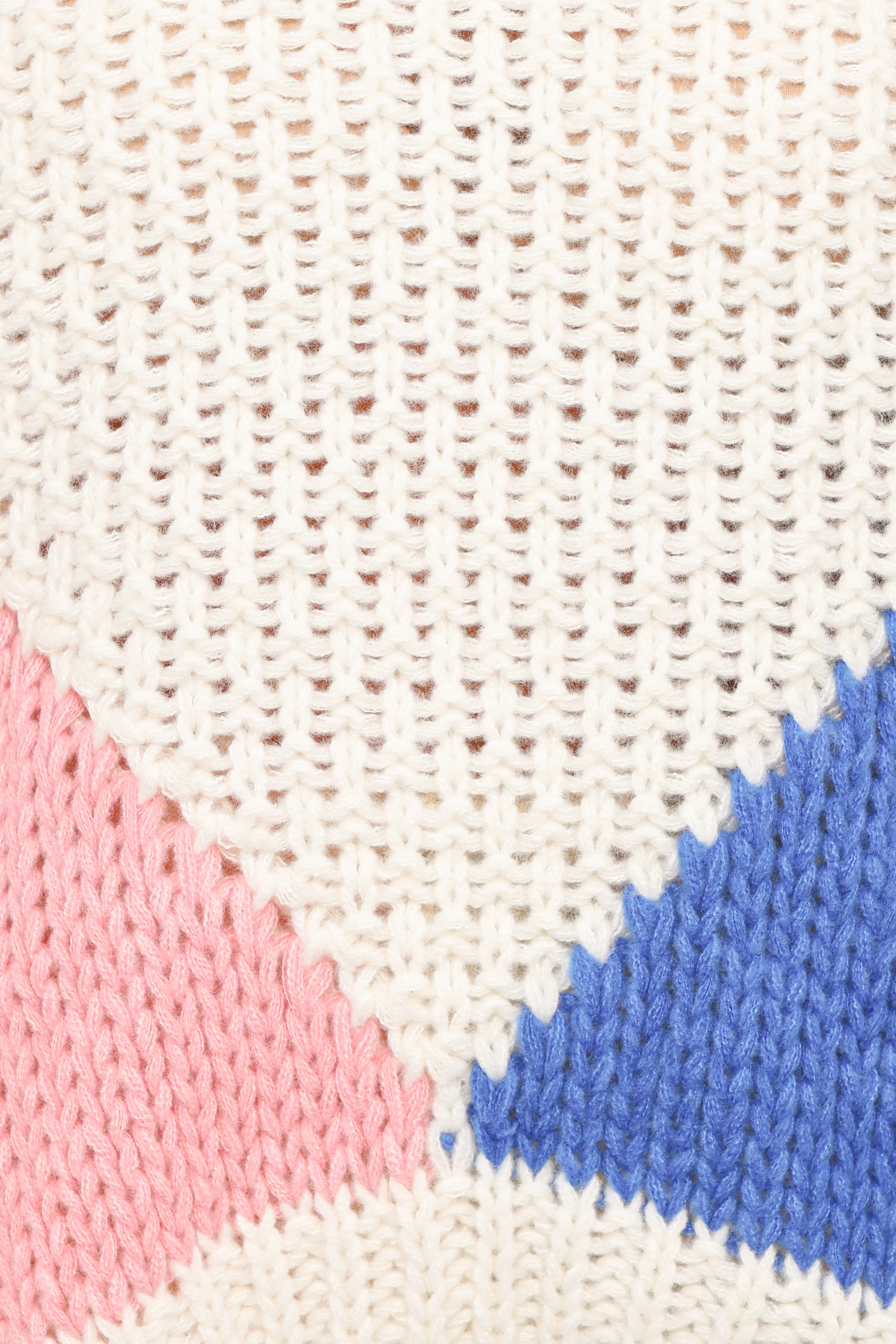 Koda Pattern Knit Sweater White Multi