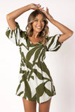 Matilda Romper Olive Palm