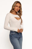 Jupiter Long Sleeve Knit Top Off White