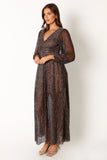 Lustre Long Sleeve Midi Dress Bronze