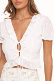 Andra Top White Broderie