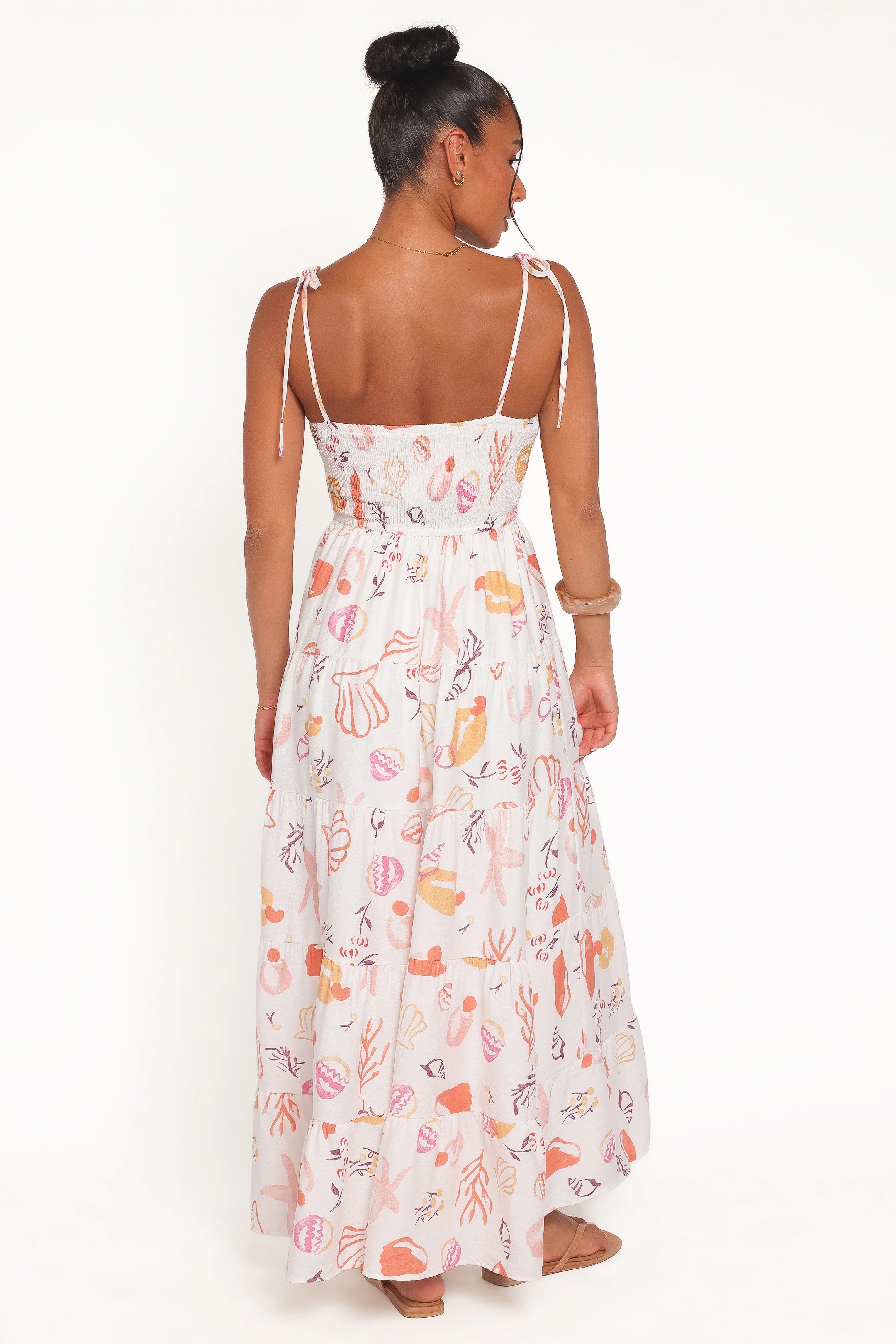 Bairbre Maxi Dress Pink Beach Print