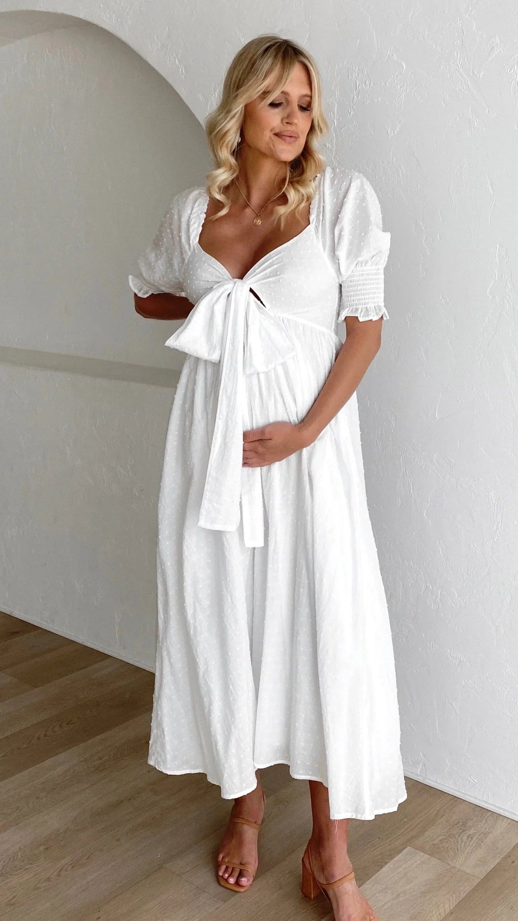 Cierra Midi Dress White