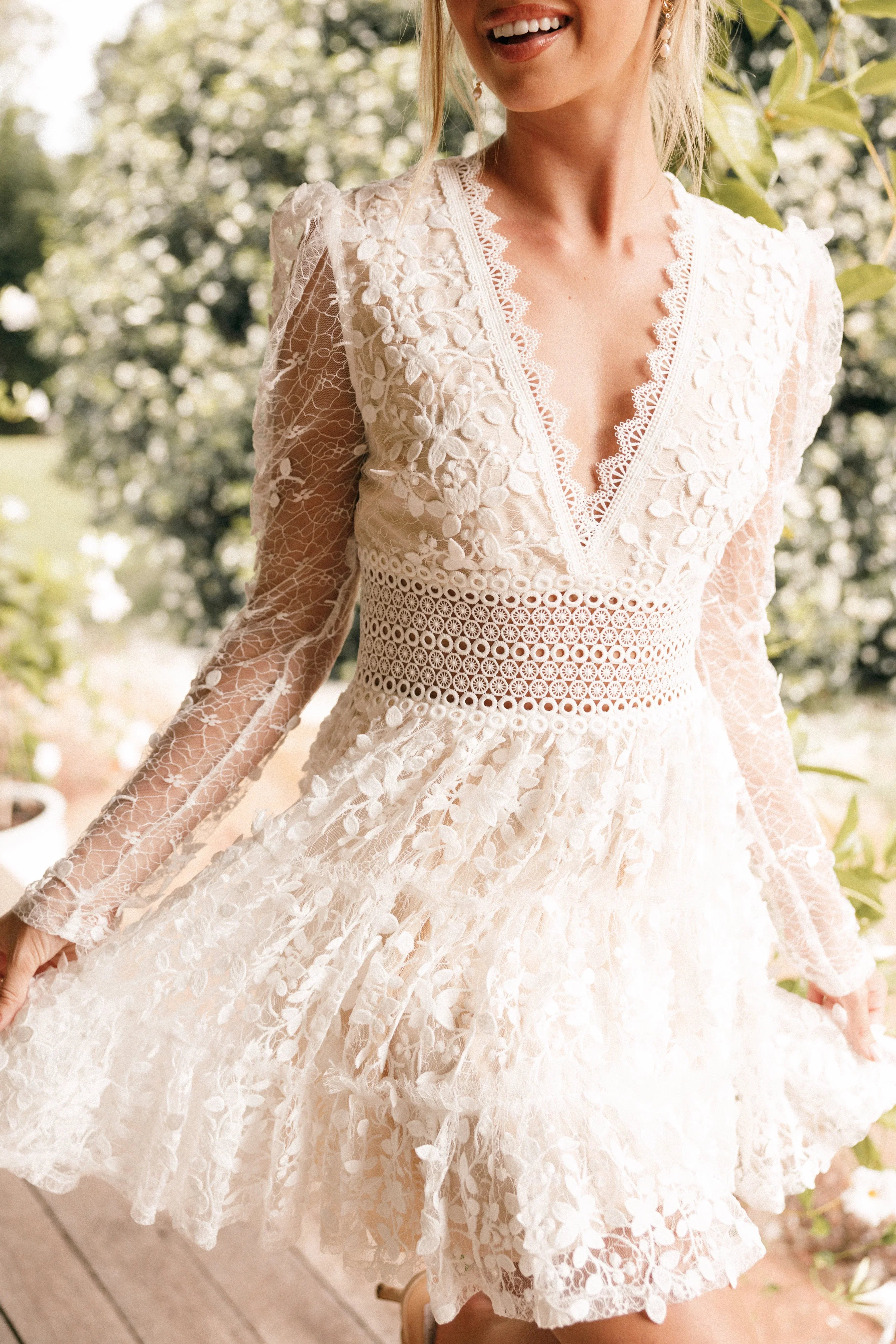 Fern Mini Dress White