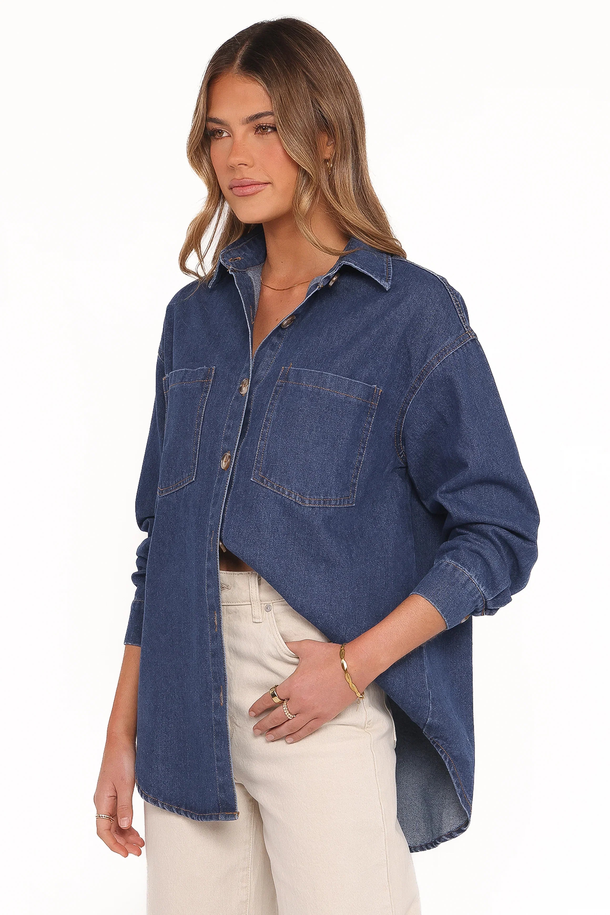 Anicia Denim Shirt Dark