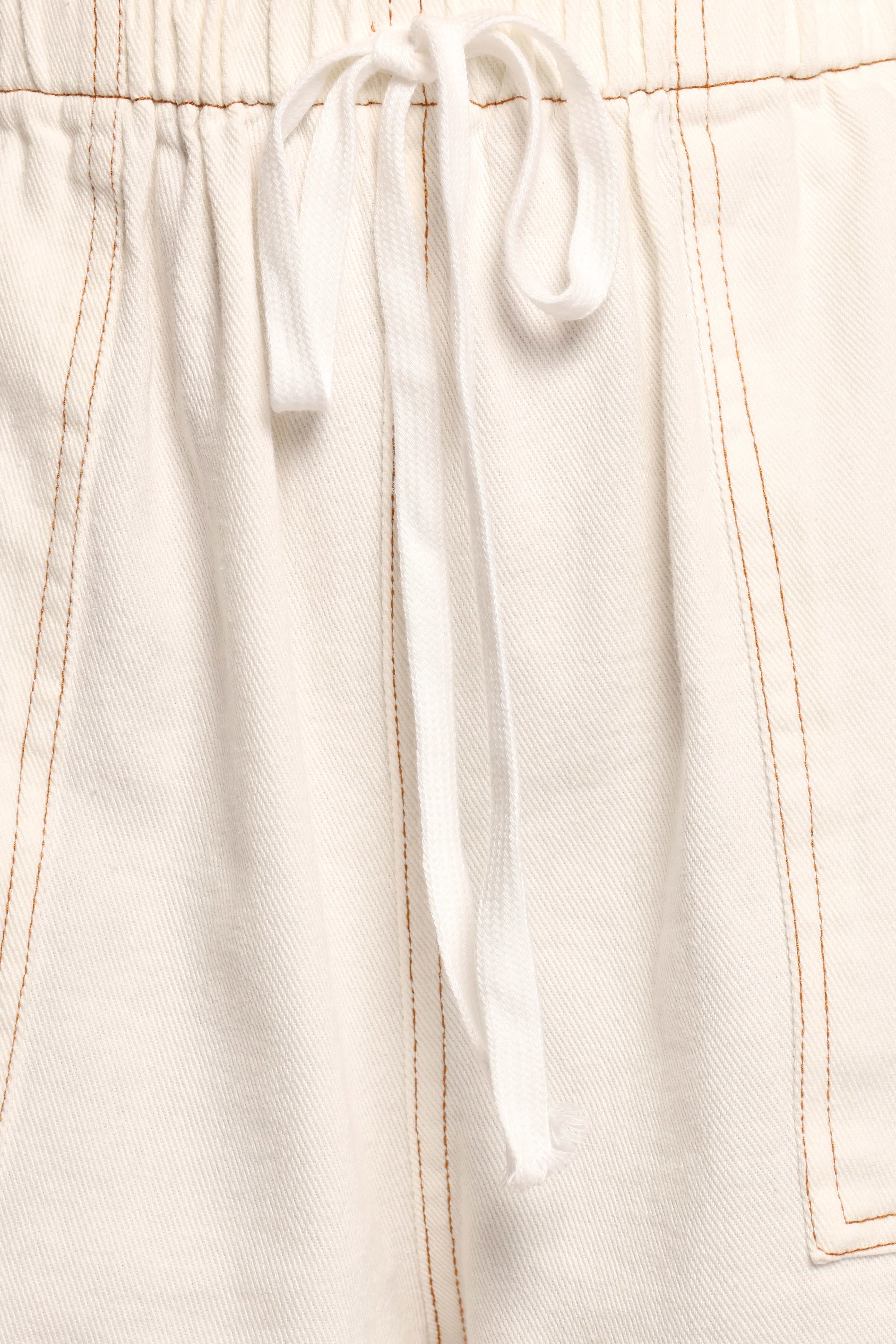 Noor Denim Short Set White