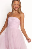 Anabella Strapless Maxi Dress Pale Pink