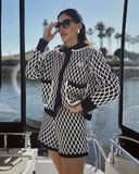 Jacqueline Diamond Print Cardigan