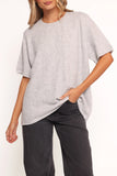 Morris Short Sleeve Oversized Sweater Tee Grey
