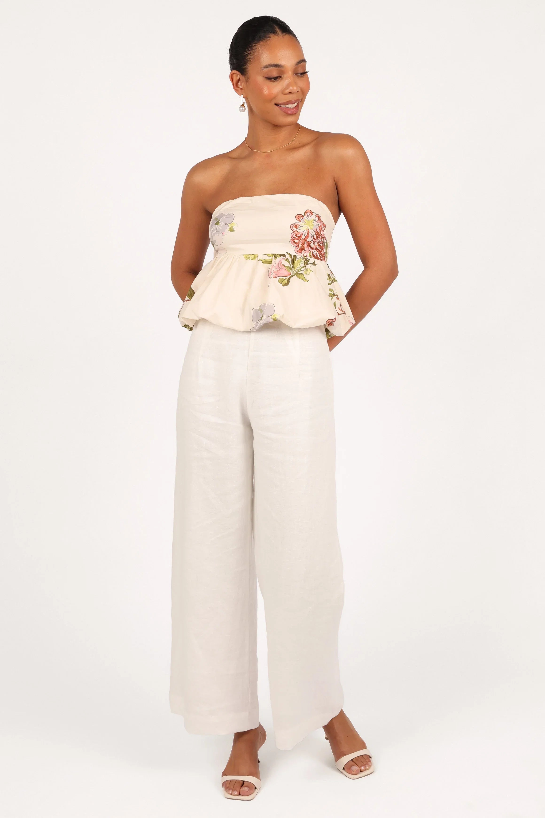 Aurelie Strapless Top Native Flora