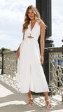 Wesley Halter Neck Maxi Dress White