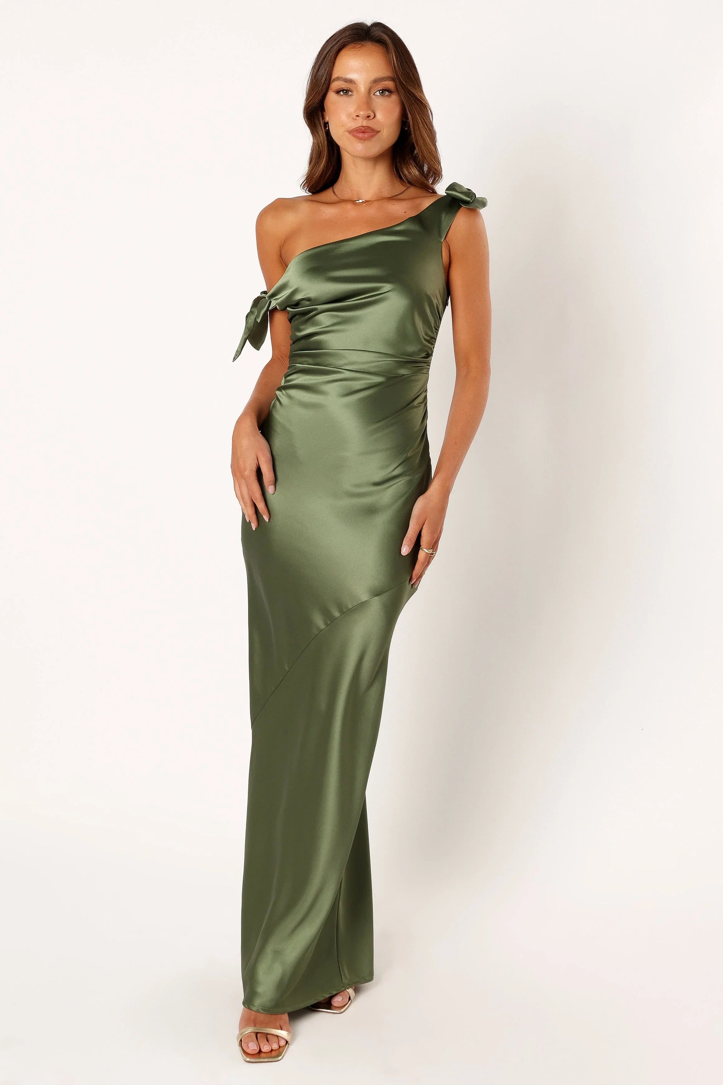 Selma Off Shoulder Maxi Dress Olive