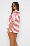 All The Little Things Top Red Stripe