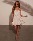 Caraline Strapless Front Tie Mini Dress