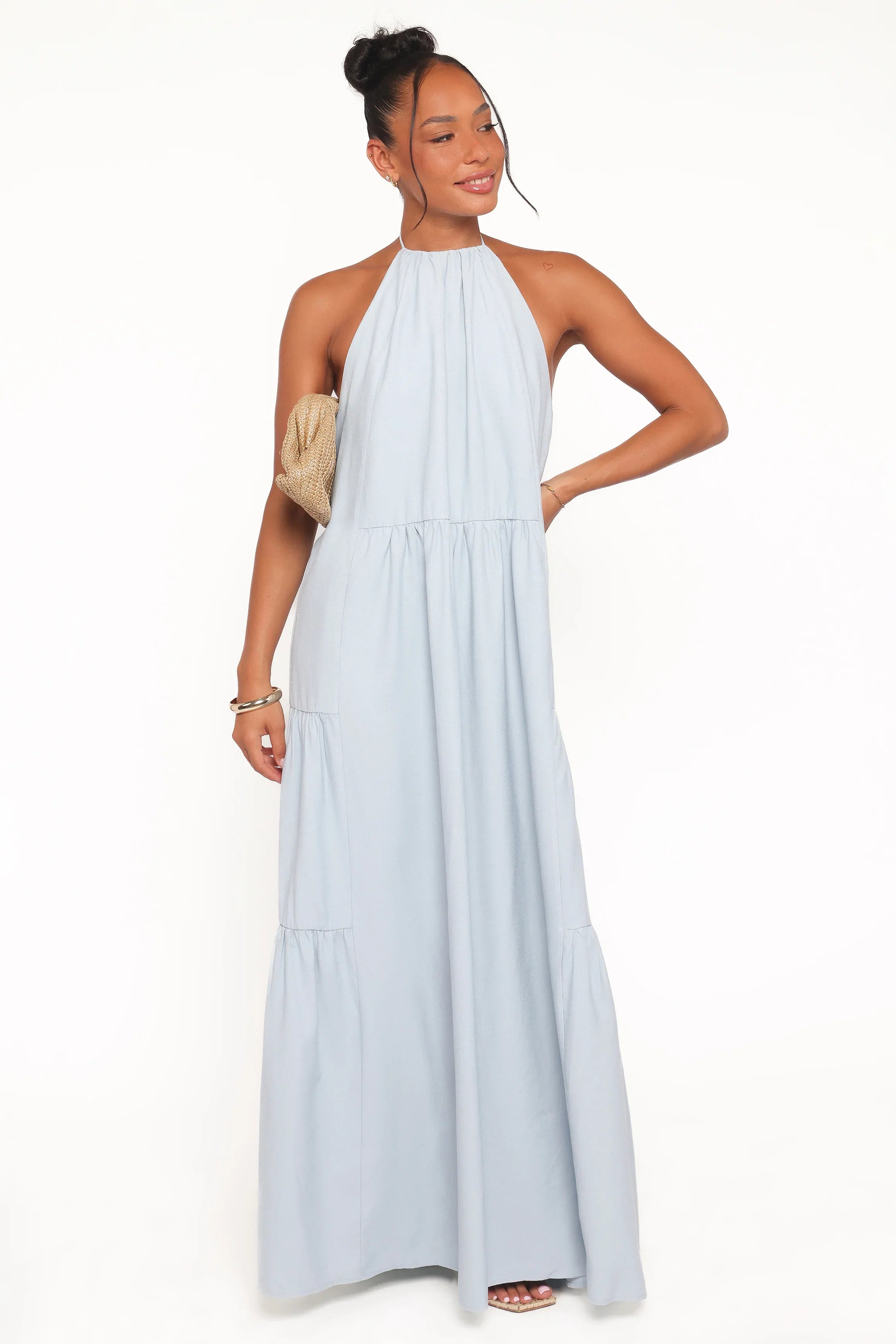 Eimear Halterneck Maxi Dress Blue