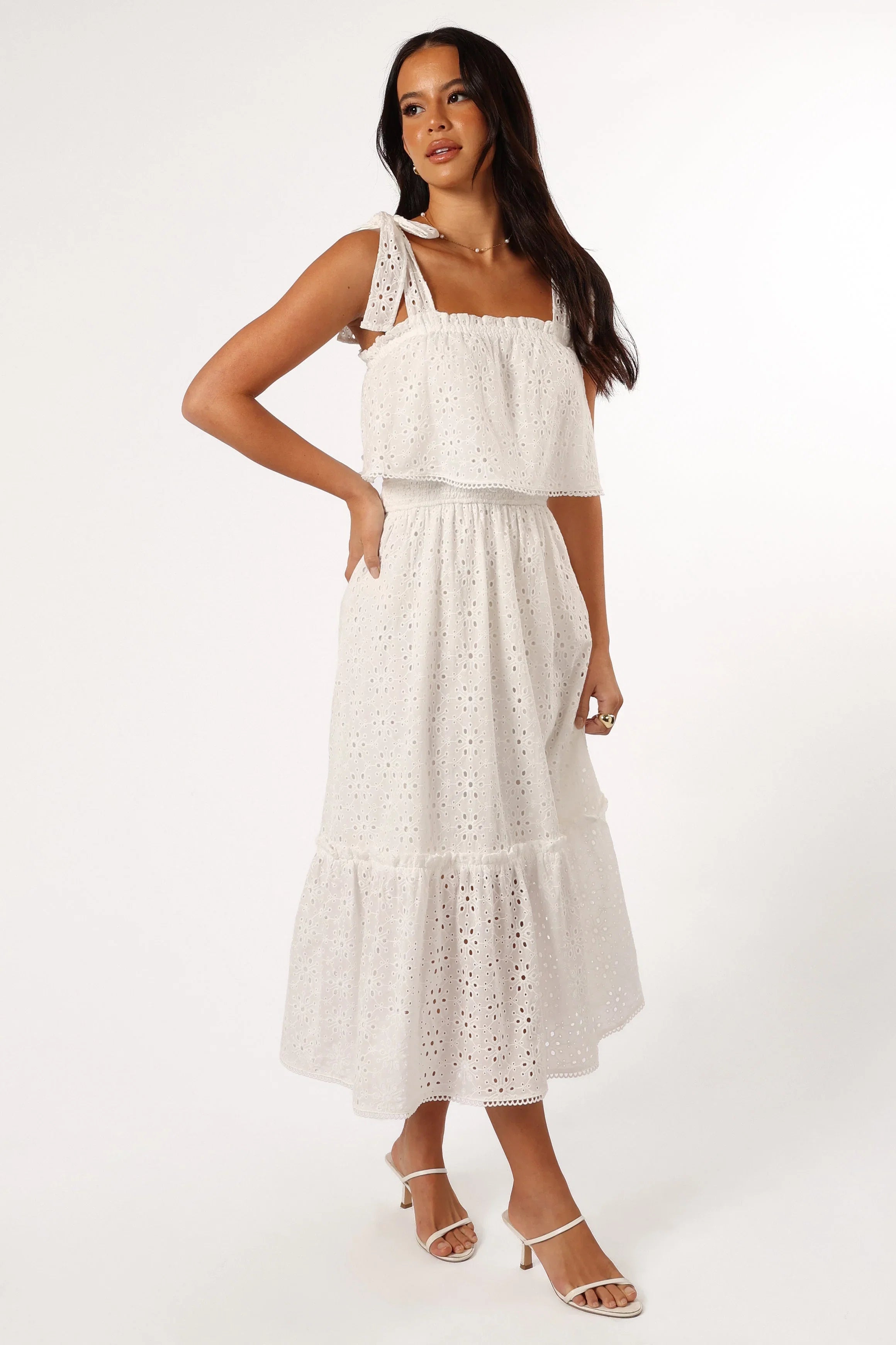 Esther Midi Dress White