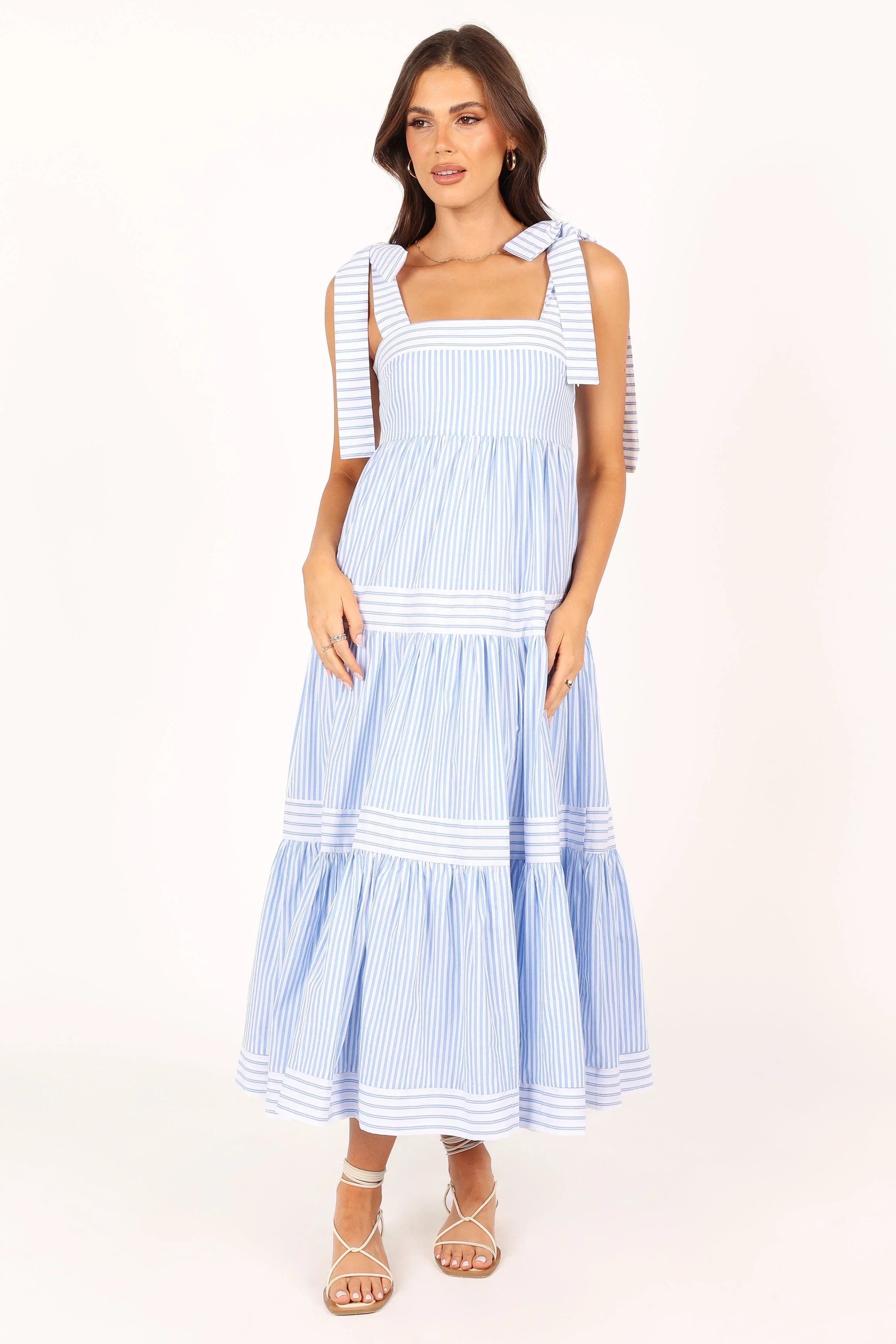 Bella Maxi Dress Blue Stripe