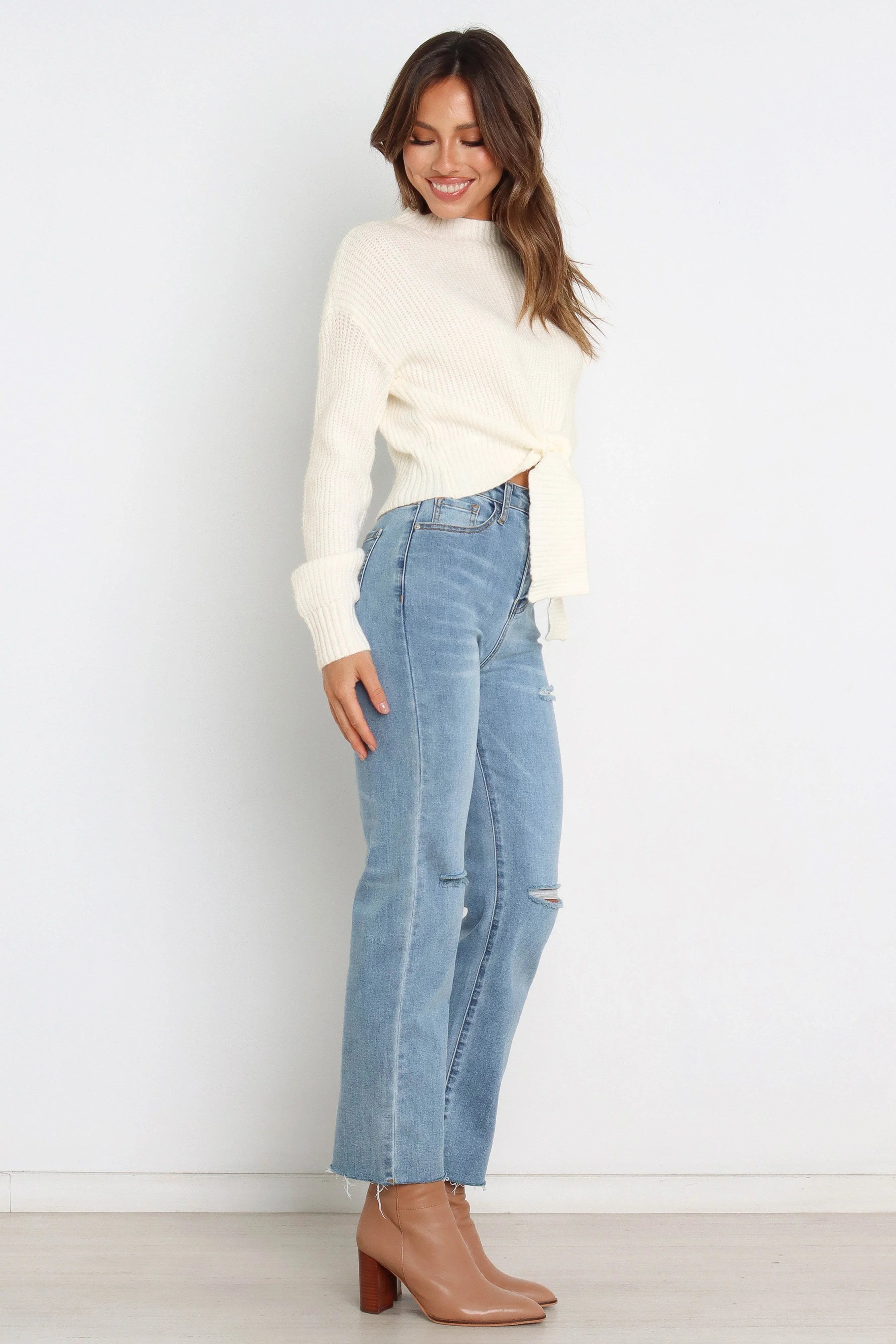 Captivate Knit Sweater Cream