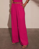 Onyx Linen Wide Leg Pants