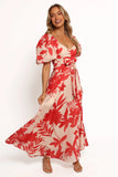 Ellery Midi Dress Red Floral