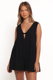 Kallie Tie Front Romper Black