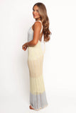 Tanith Maxi Knit Dress Lime Multi