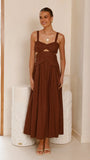 Harleigh Midi Dress Brown