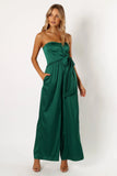 Tanya Strapless Jumpsuit Emerald