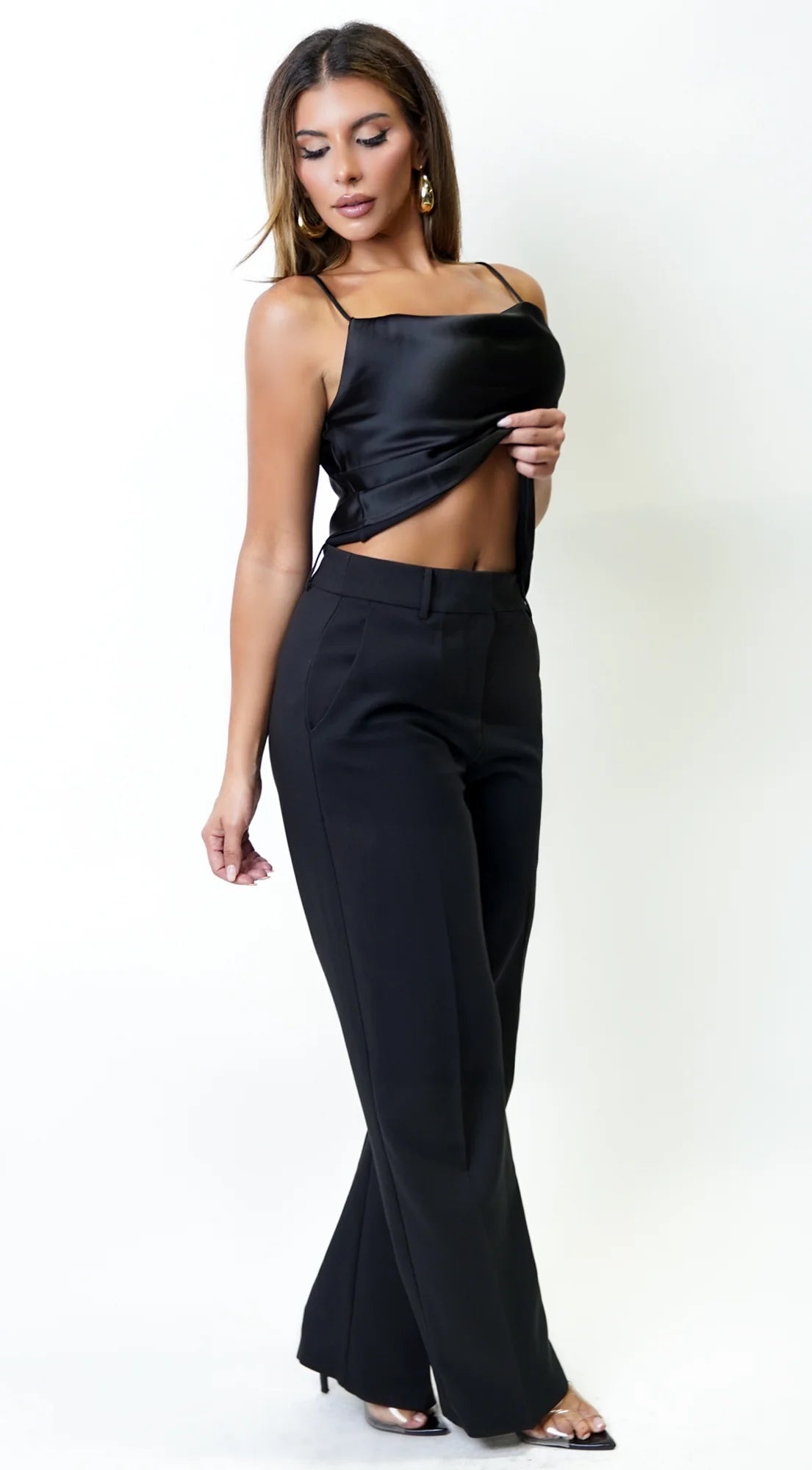Signature Straight Leg Pants Black