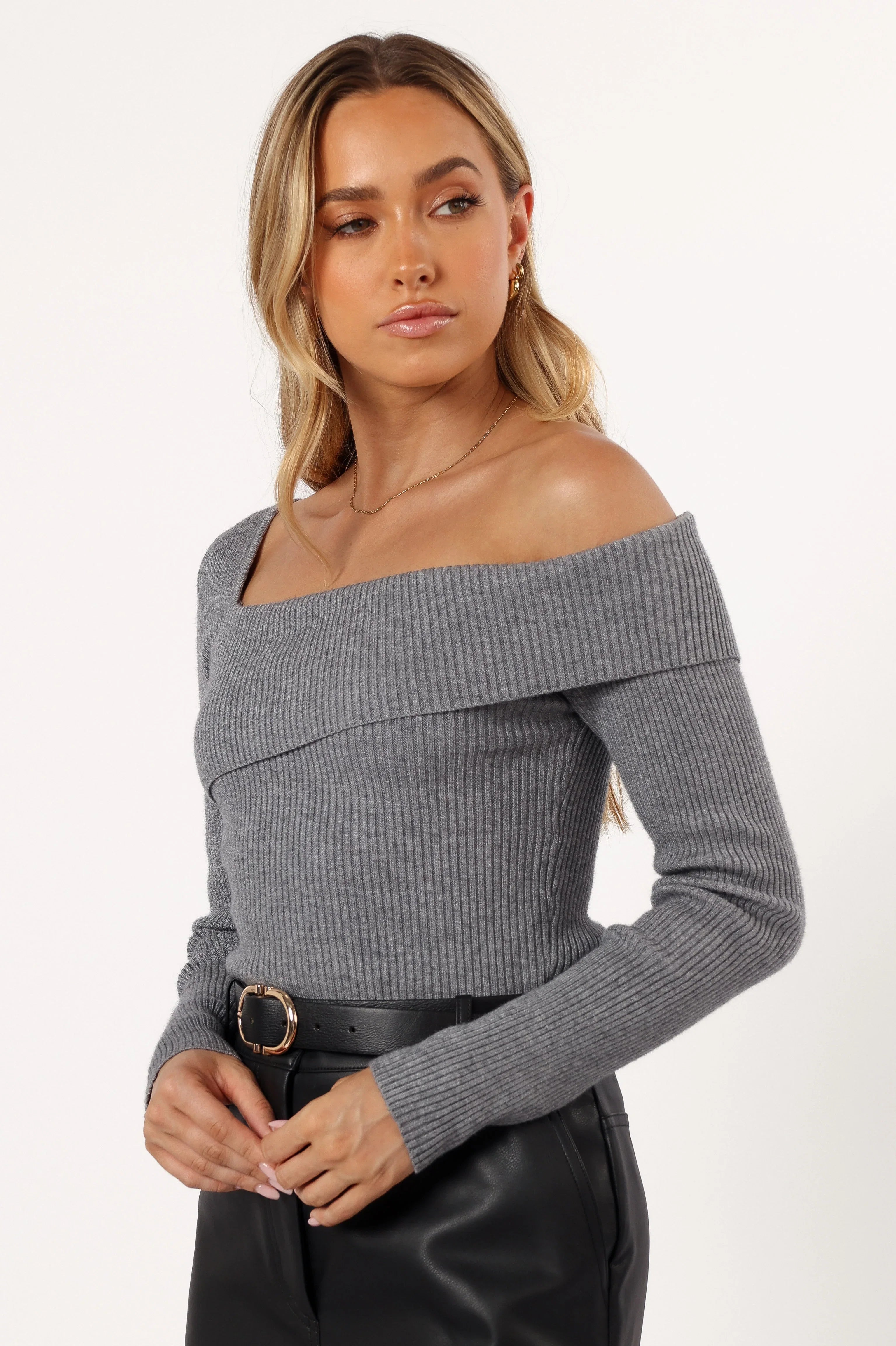 Aleena Knit Top Grey