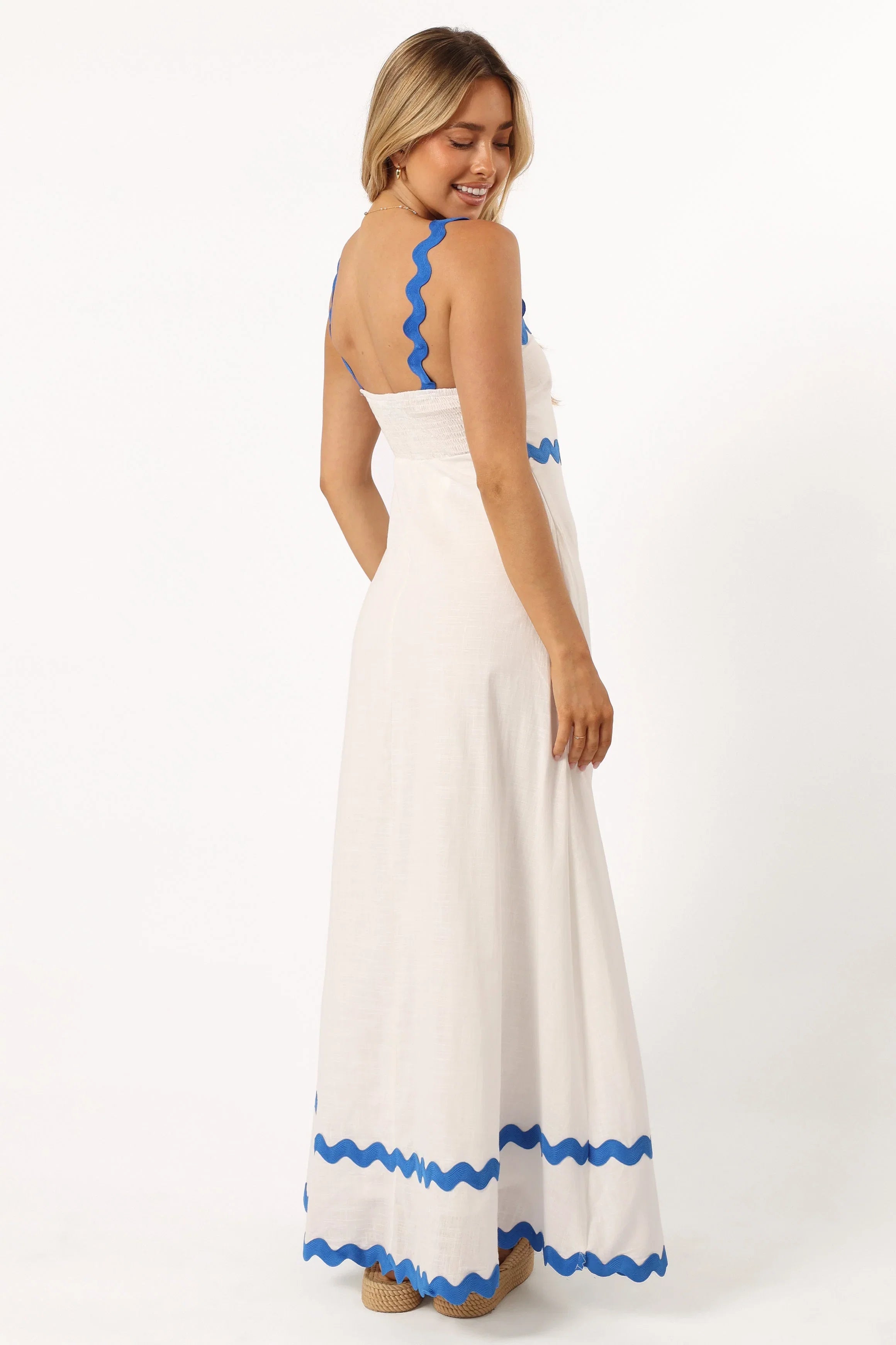 Nancy Maxi Dress Blue White