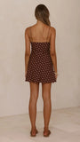 Halina Mini Dress Chocolate Nude Spot