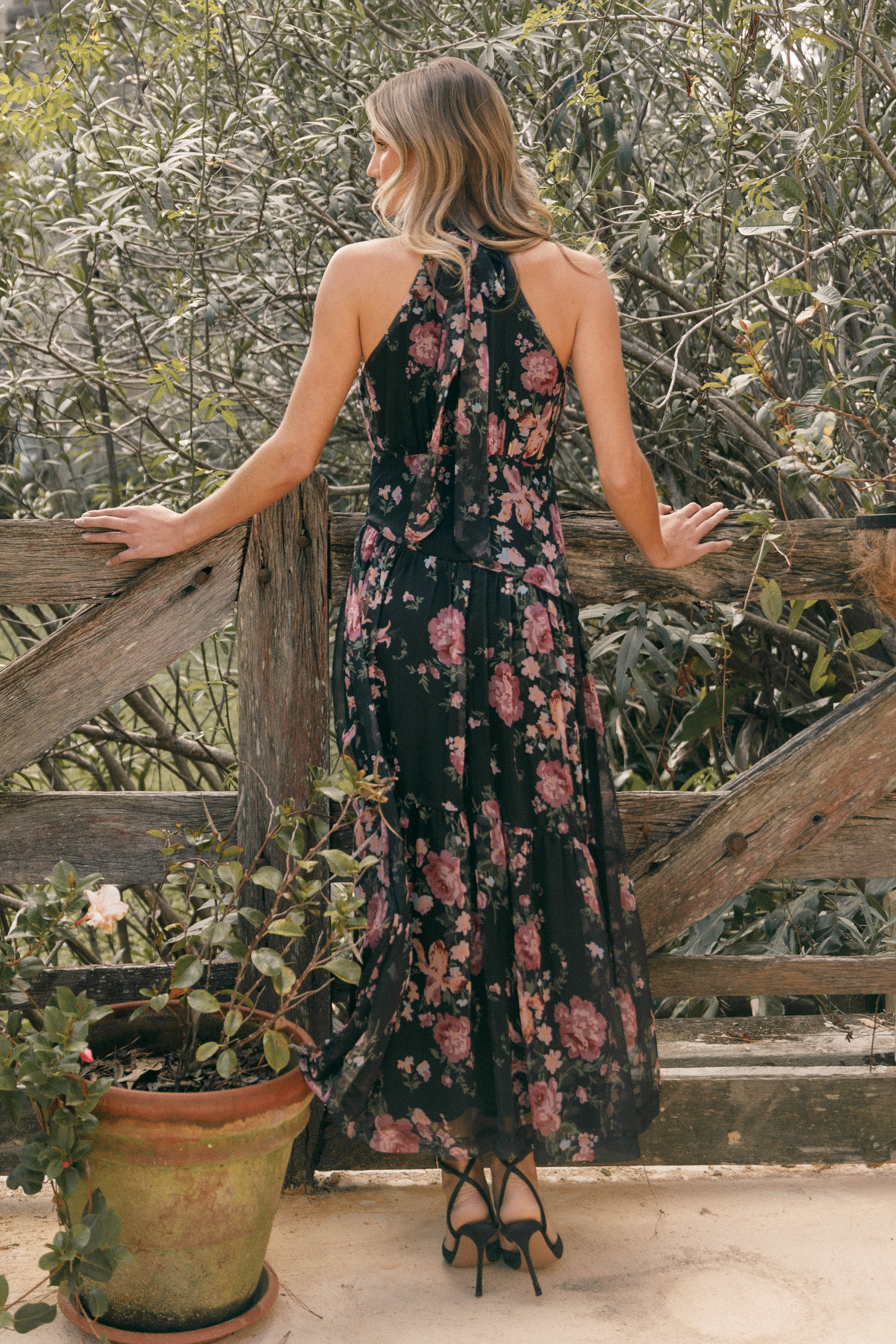 Eden Maxi Dress Black Floral