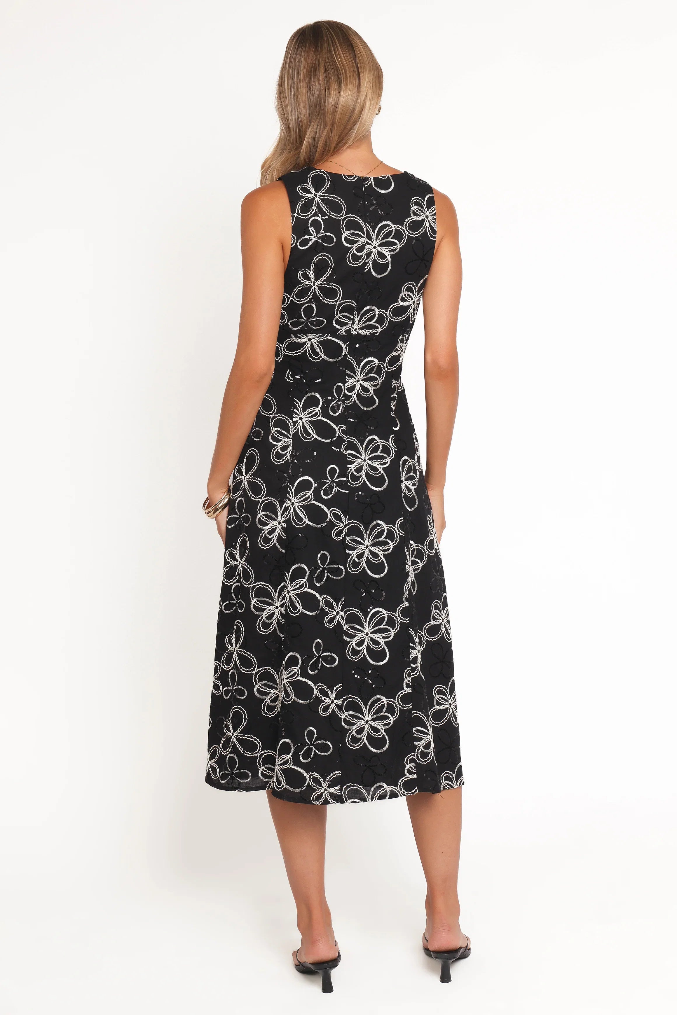Loven Midi Dress Black White