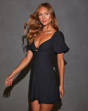 Calista Puff Sleeve Mini Dress