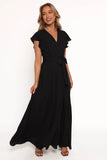 Maverick Wrap Maxi Dress Black