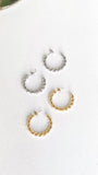 Twist Hoop Earrings Silver