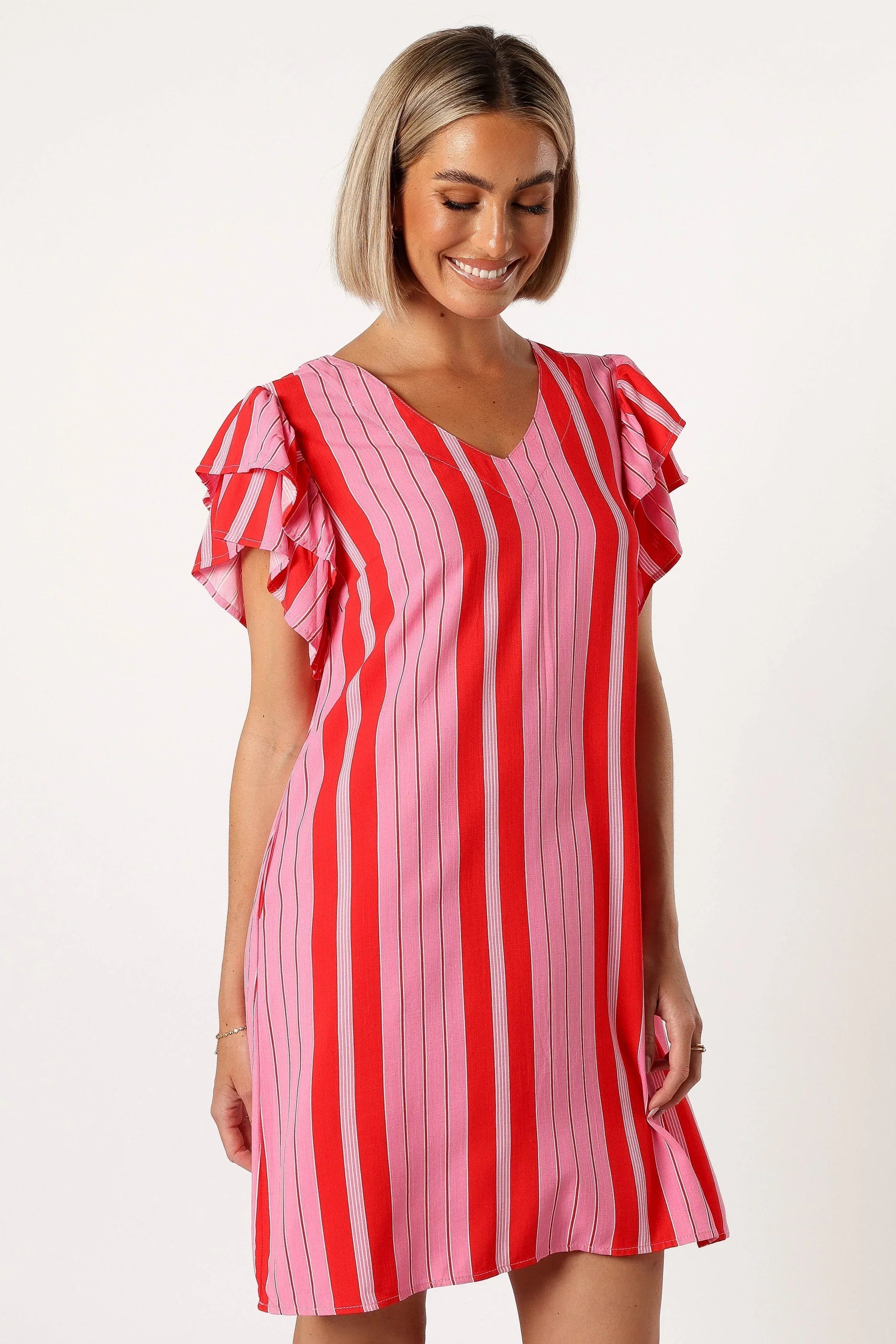 Amara Mini Dress Pink Stripe