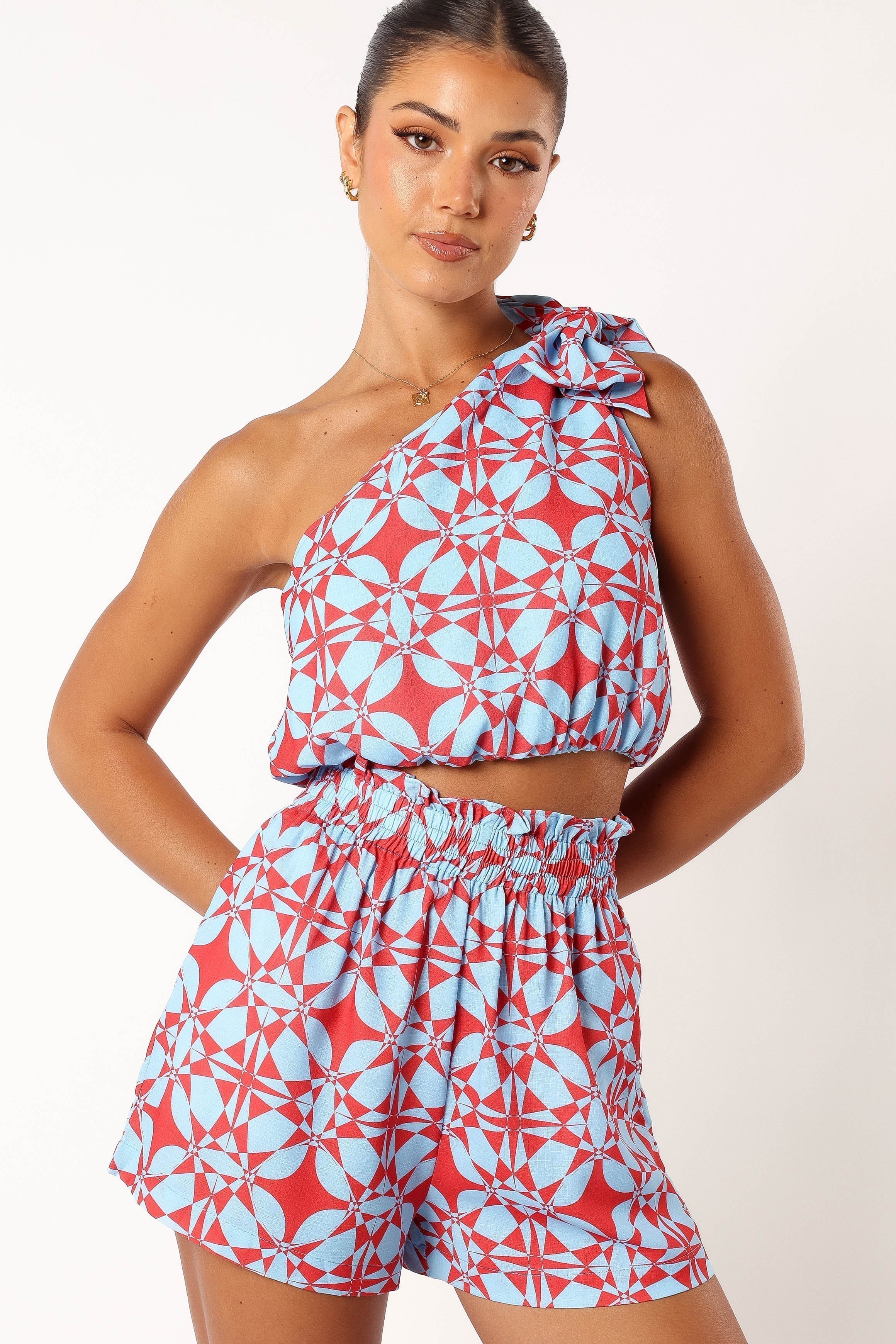Gretel Short Set Blue Red